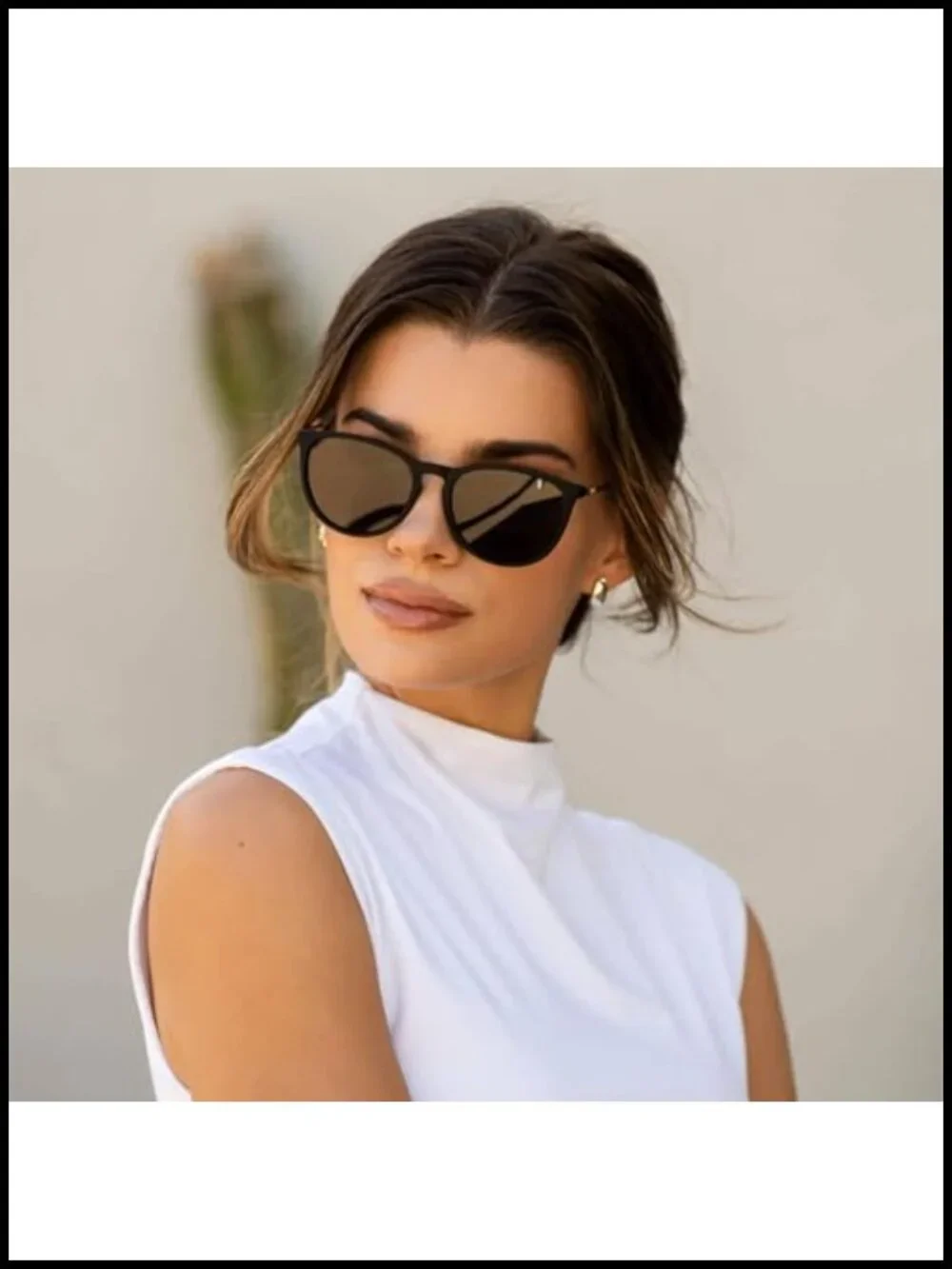 Round Polarized Sunglasses with UV400 Protection Lightweight Frame